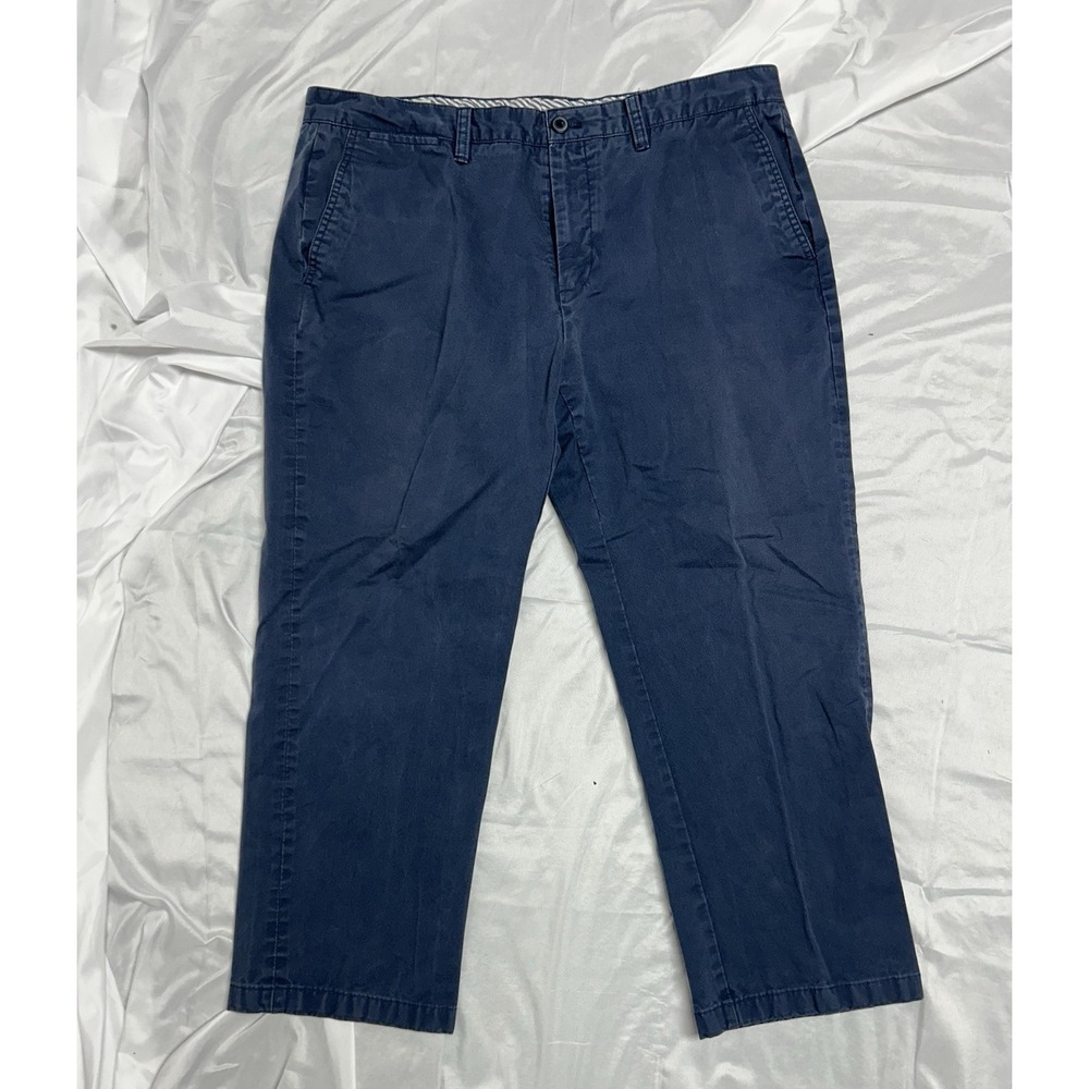 Southern Pines Men's Cotton 5 Pocket Chino Pants, Straight Leg, Blue, 38x27